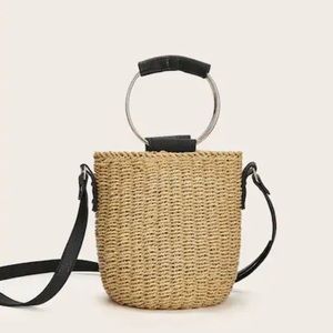 *NEW* Straw Crossbody with Ring Handle